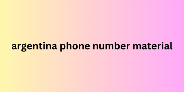 argentina phone number material