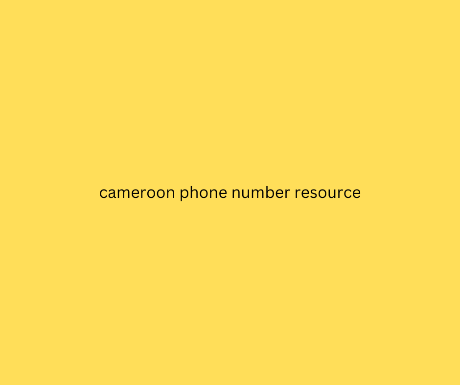 cameroon phone number library