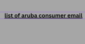 list of aruba consumer email