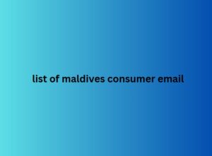 list of maldives consumer email