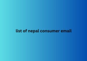 list of nepal consumer email