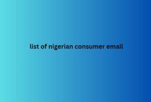 list of nigerian consumer email