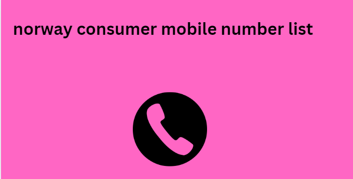 norway consumer mobile number list