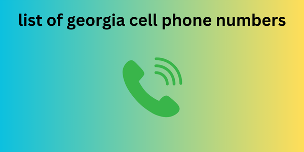 list of georgia cell phone numbers