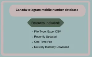 Canada telegram mobile number database